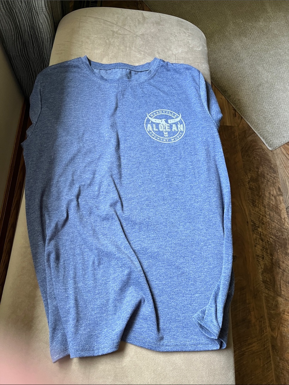 Jason Aldean Blue Graphic Tee with Bold Print - Picture 4 of 6